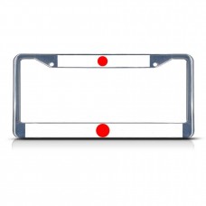 JAPAN FLAG Metal License Plate Frame Tag Border Two Holes   322191182882